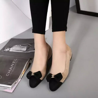 CHANEL Shallow mouth flat shoes Women--092